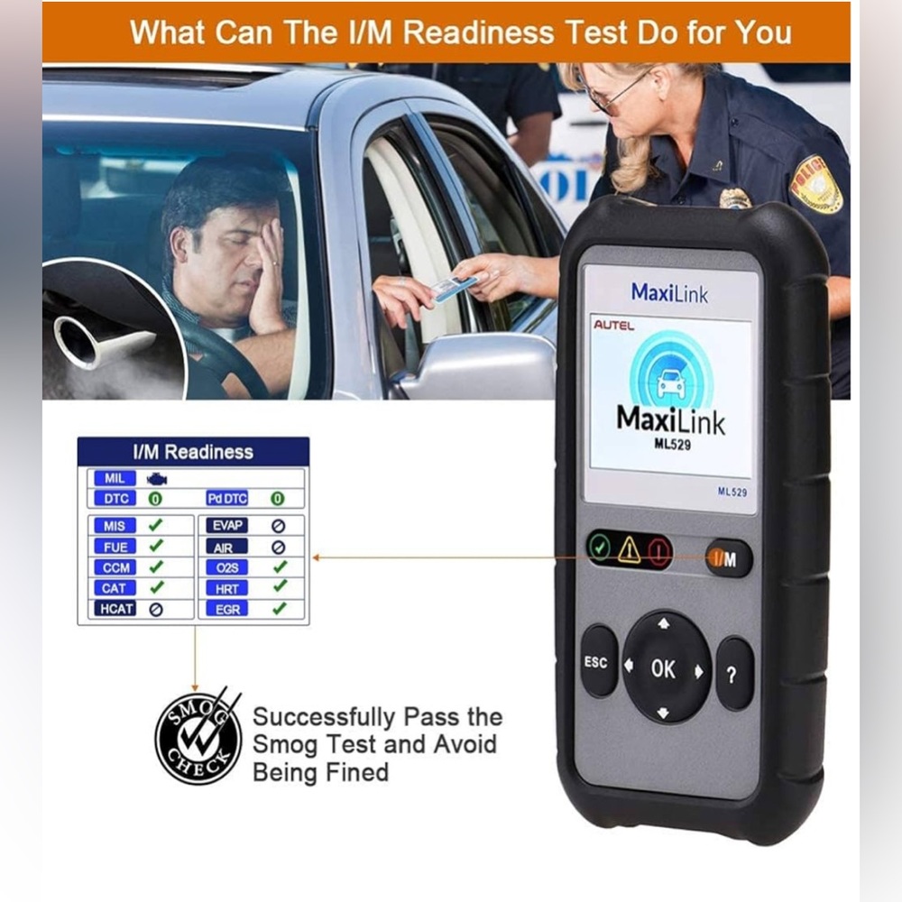 Autel ML529 Code Reader OBD II MaxiLink Professional Auto Diagnostic Scanner - Picture 4 of 7